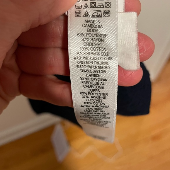 Joe Fresh Size Small Crochet Top Navy Dress - Picture 5 of 9